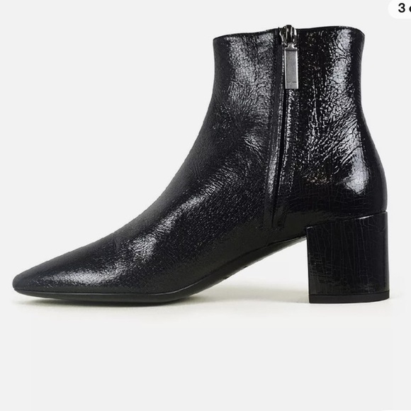 AUTHENTIC Saint Laurent black Loulou 50 ankle bootie boots in size 7.5 - Picture 3 of 16